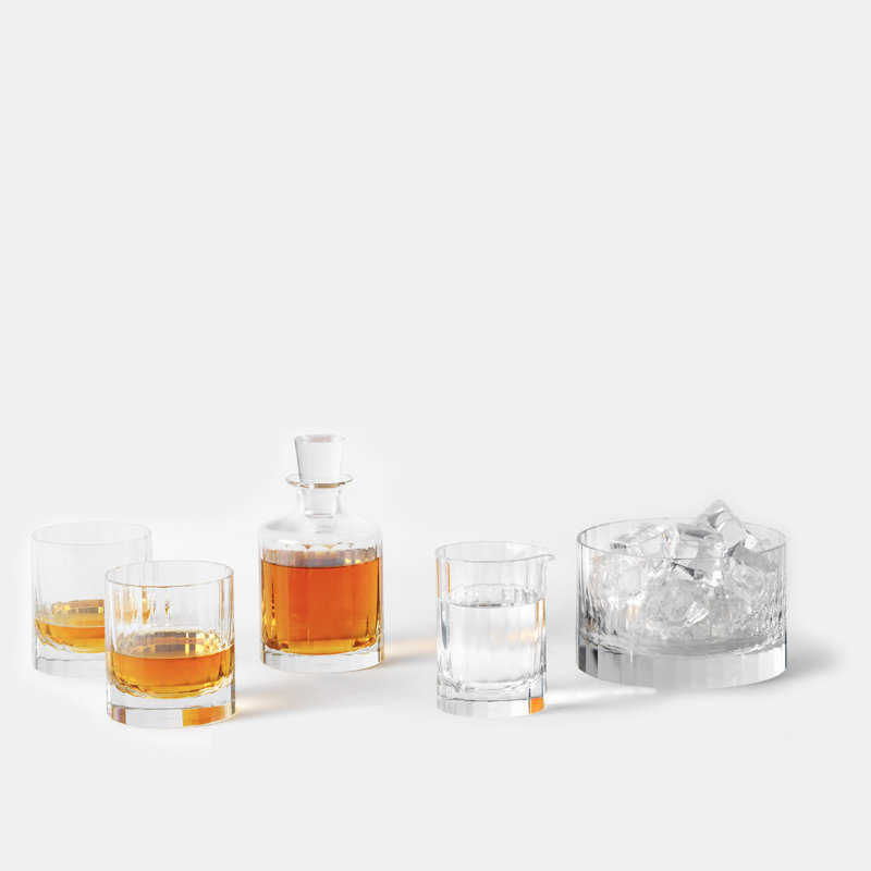 Fluted Crystal Glass Carafe