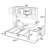 Queen Wall-Mounted Murphy Bed with Desk, Storage Cabinets and Shelves-1203634548