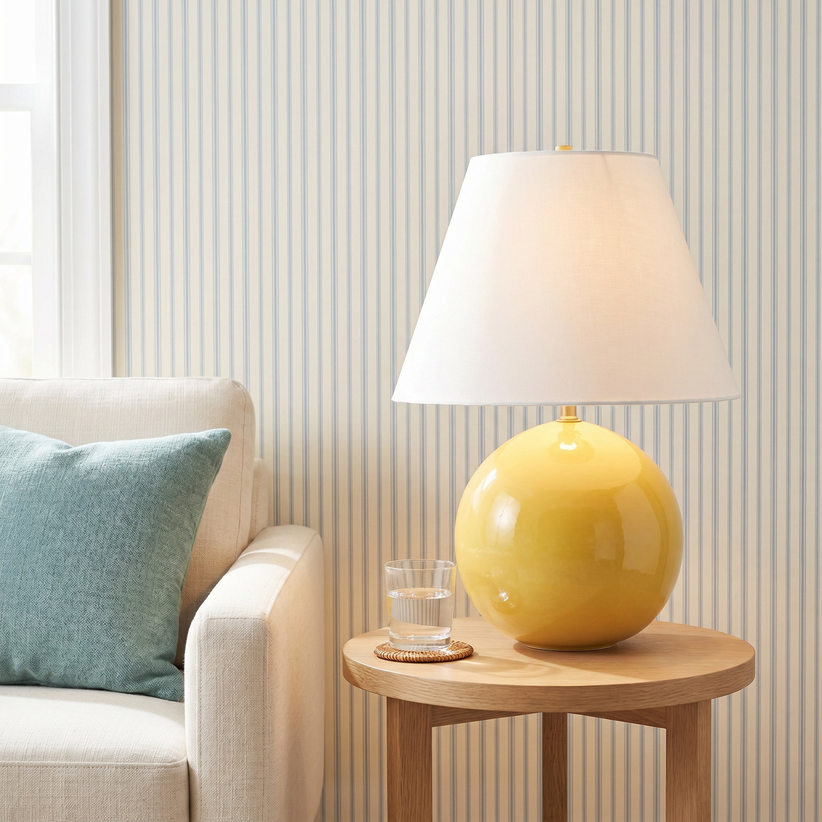 Parsley Ceramic Table Lamp, Yellow