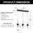 20.5In 3 - Light Pendant Light Linear Pendant Lighting
