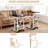 Height Adjustable Side End Table with Shelves