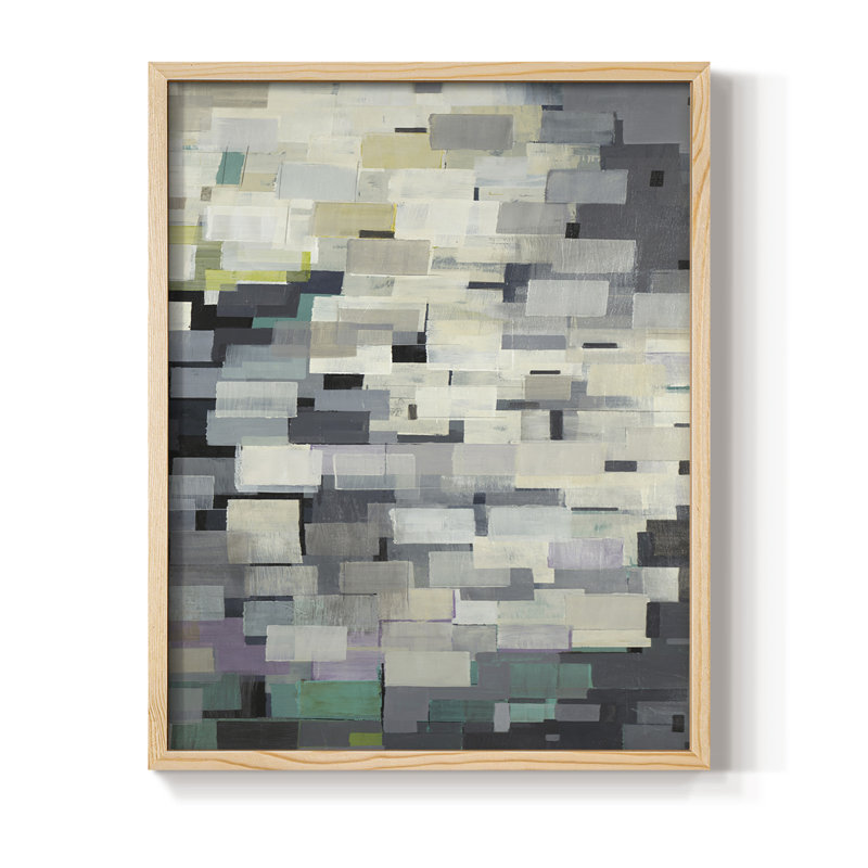Reproduction encadrée de pièces de puzzle V2 - bois massif, Naturel, H 30 po x l 24 po