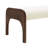 50.25 Inch Chenille Beige Upholstered Long Bench, Rubber Wood Leg Modern Dining & Entryway Rest Stool-1248266912