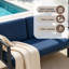 Causeuse d'extérieur en bois de teck avec coussin et accoudoirs Junco-1049511548-1049511545