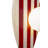 Elegant Wall Lamp with Travertine Body, Beige & White/Red Finish, 16.5 x 3.9 inches | Glass Cap Ø3.9 inches, Total Height 16.5 inches | On/Off Button on Cable, Max 10W Socket (Bulb Not Included), IP20 Rated-1723191173