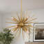 Lustre suspendu Sputnik doré à 9 lumières