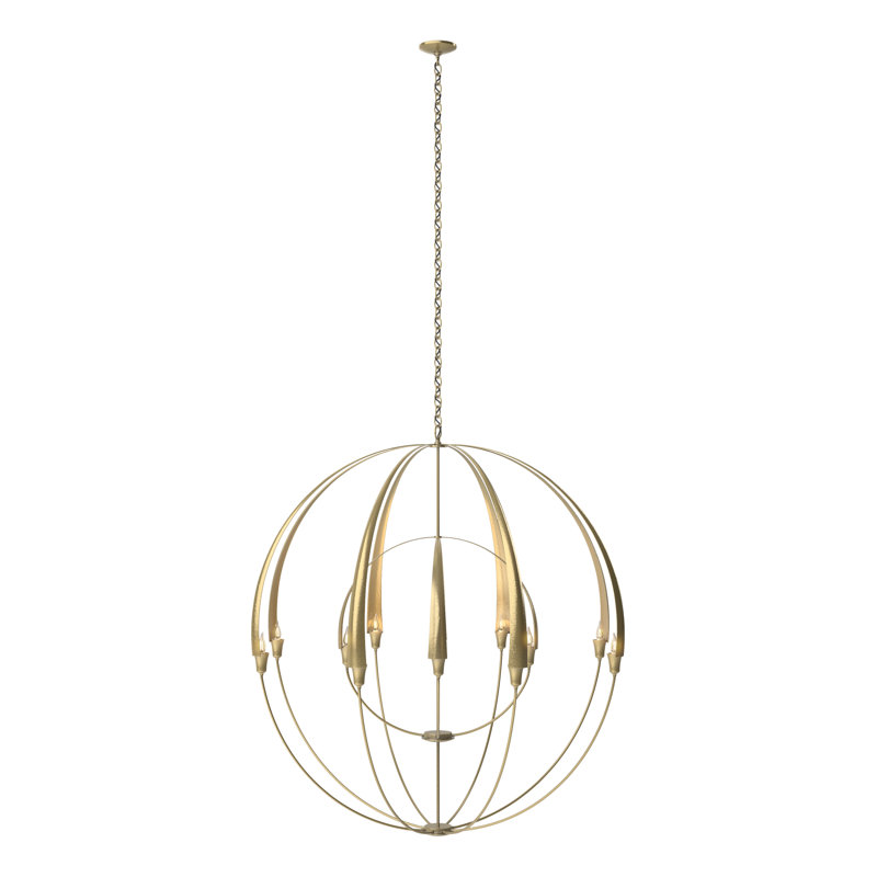 Lustre sphérique double 12 lumières Cirque, Laiton moderne