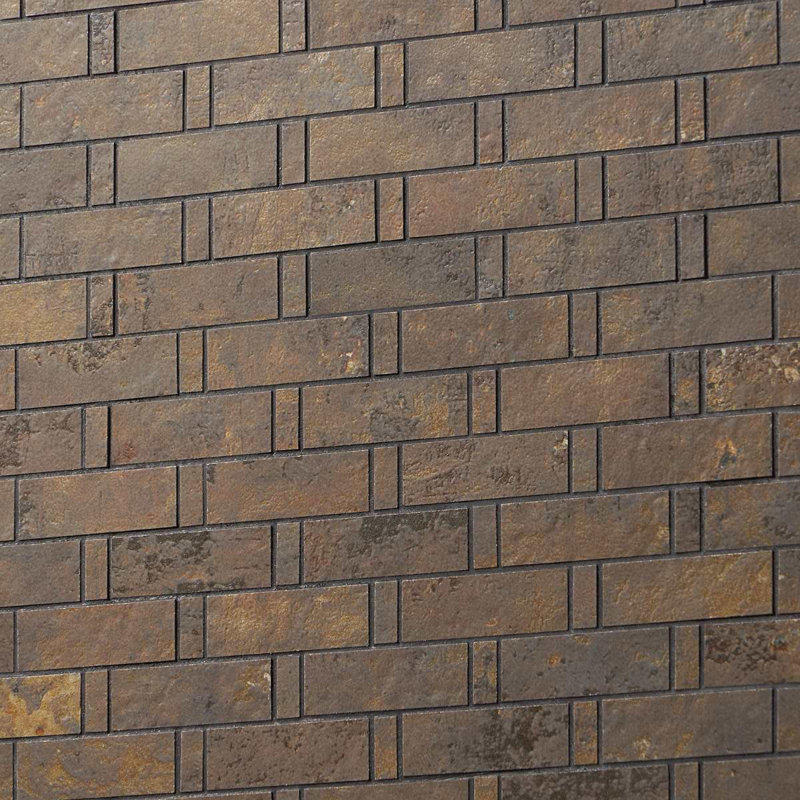 Portrait Weave Matte Porcelain Mosaic, Copper