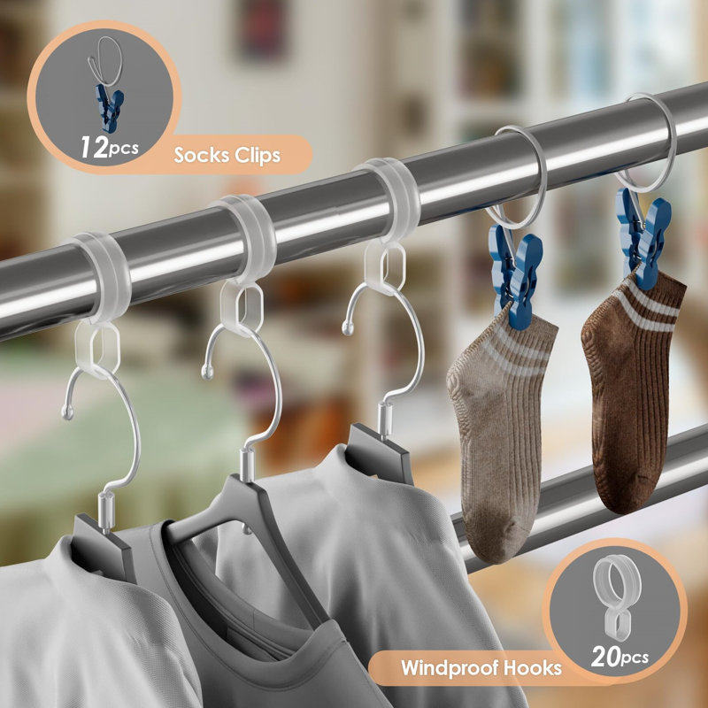95-Inch Stainless Steel Foldable Clothes Drying Rack with Wheels