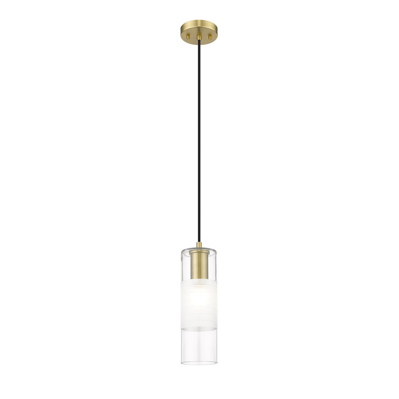 Luminaire suspendu à 1 lumière Premislao, Or moderne