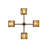 Valley View Mission 4 - Light Antique Brass Unique/Statement Pendant