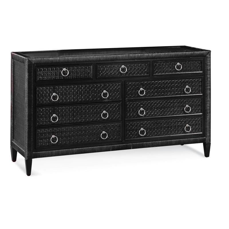 Monterey 64" Double Dresser, Black, No, Brass