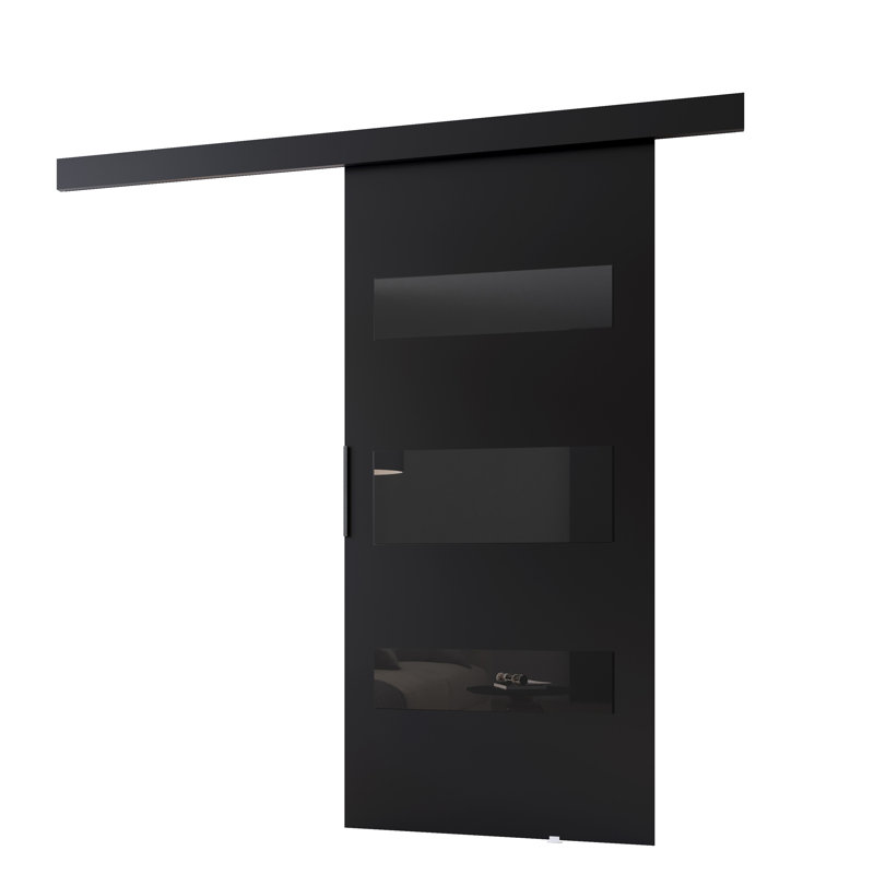 Sliding Door Prim D, Interior Door, 96cm x 205cm, Black
