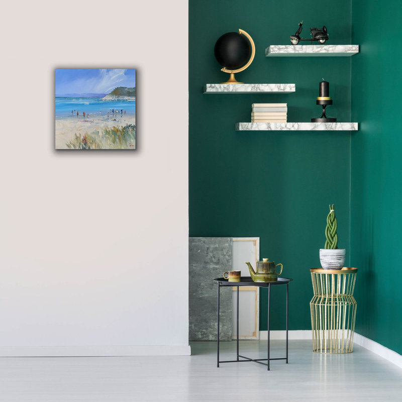  «Sorrento Beach» par Craig Trewin, art mural sur toile, 18 po x 18 po, H 18 po x l 18 po