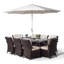 Karas 8 - Person Patio Dining Set Umbrella Hole Included Rectangular Table with Cushions Included-39926019