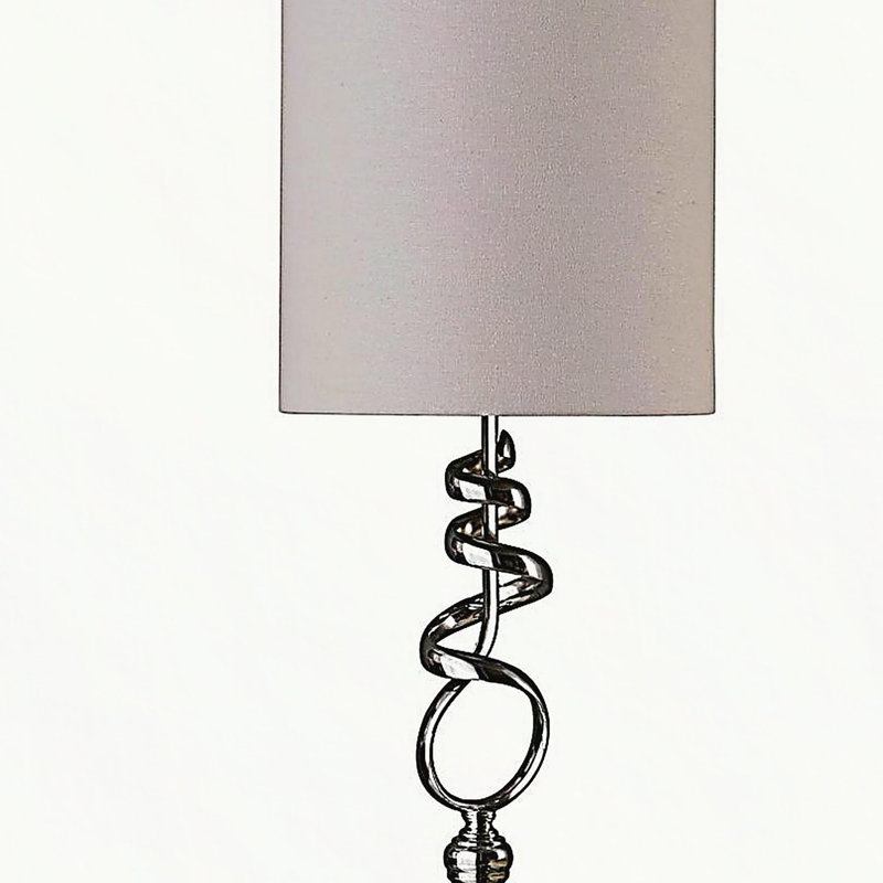 Lampe de table abstraite en métal brossé 21,5 pouces Milo