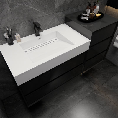 Albizu 49" Wall-Mounted Single Bathroom Vanity