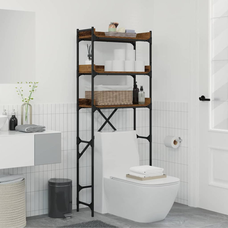 Freestanding Bathroom Shelves, Old Wood