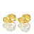 Gold Napkin Rings Set of 4 Stylized Overlapping Leaf Design for Elegant Dining Table Decor