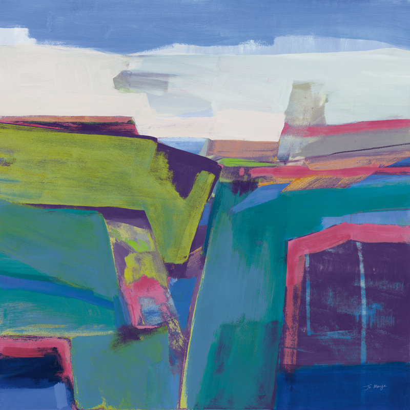 Clear Day Bright by Jo Maye - Wrapped Canvas Painting, 30cm H x 30cm W x 3.8cm D