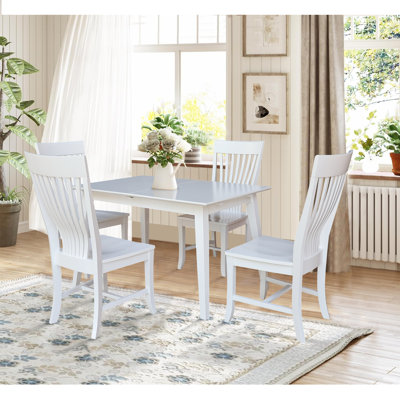 DeBello Solid Wood Butterfly Extension Dining Set
