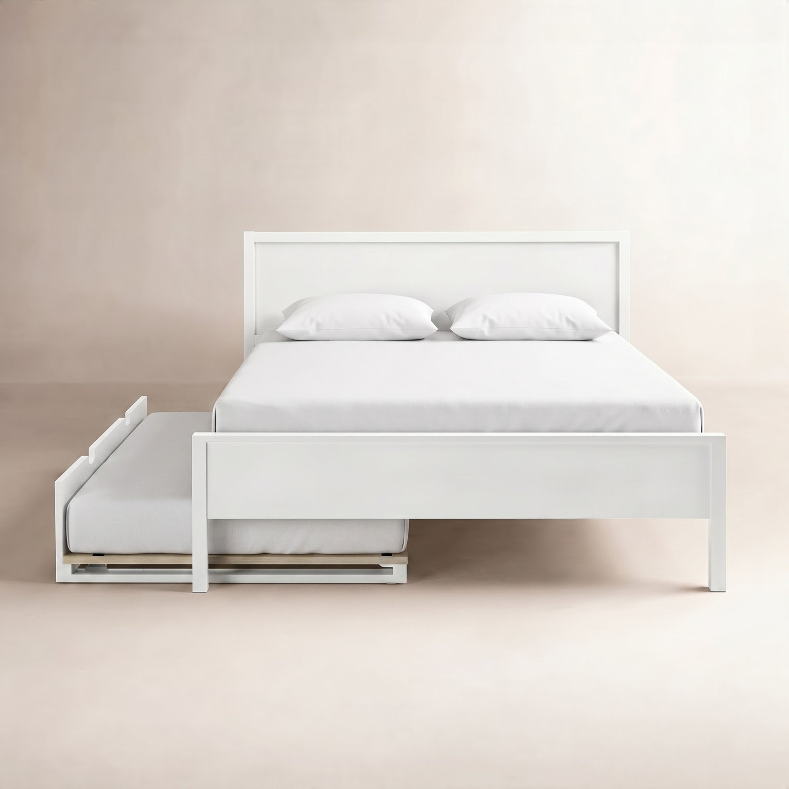 Rosenthal Solid Wood Trundle Bed, Full/Double, White