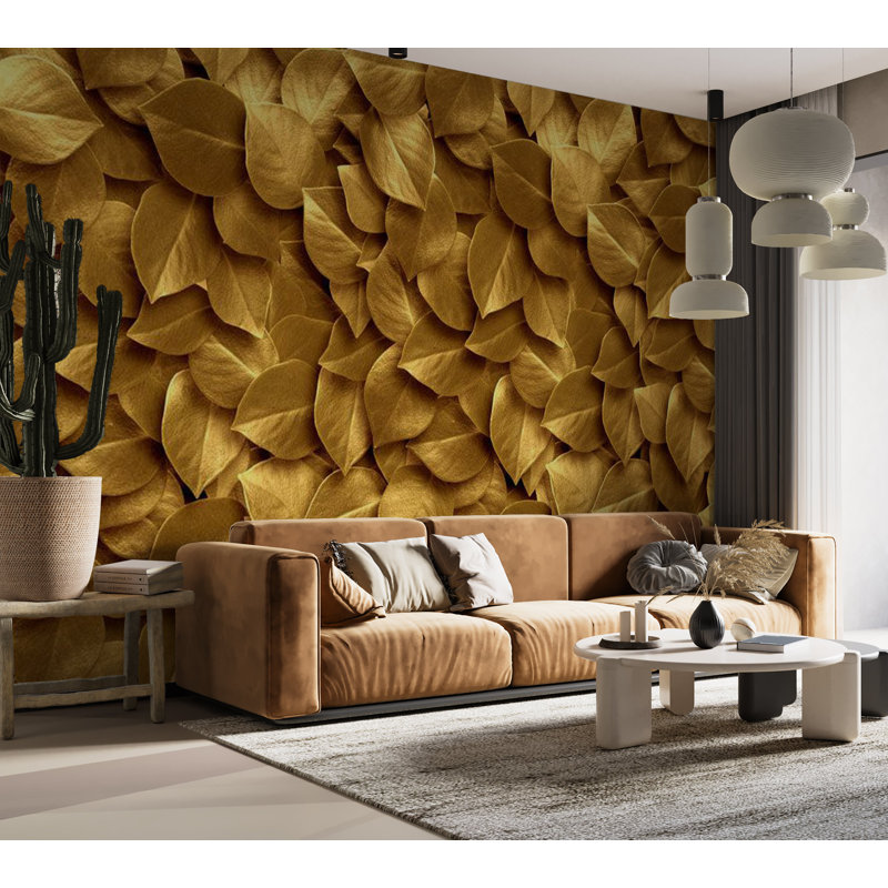 Murale Peel & Stick Glam - Jardin doré, L 96 po x L 68 po