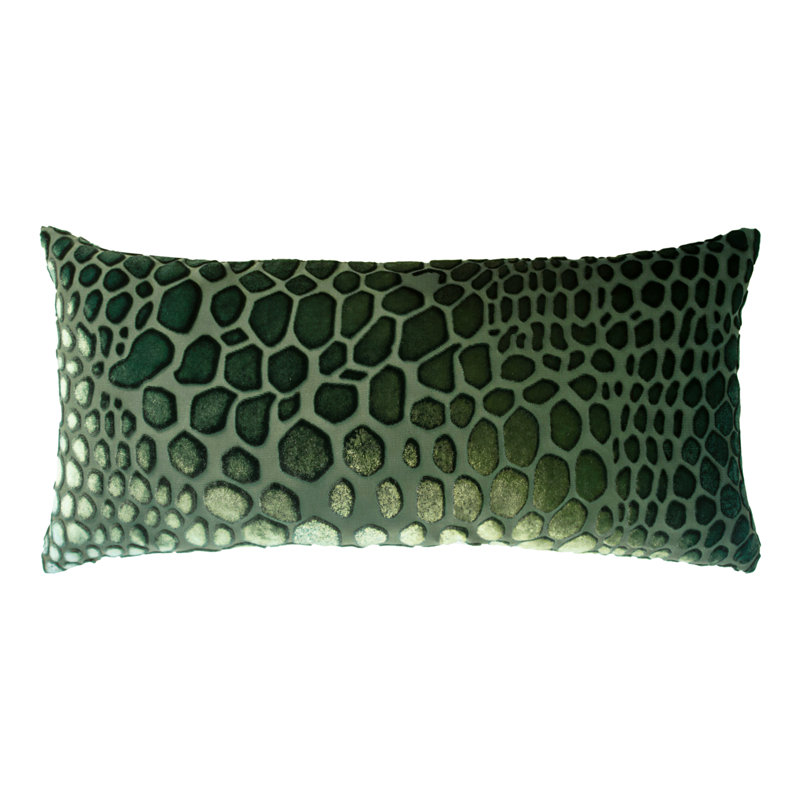  Rectangle Velvet Pillow Cover & Insert, Evergreen