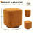 360° Swivel Vanity Stool, Upholstered Makeup Chair, Modern Accent Ottoman For Bedroom, Living Room-1266089875