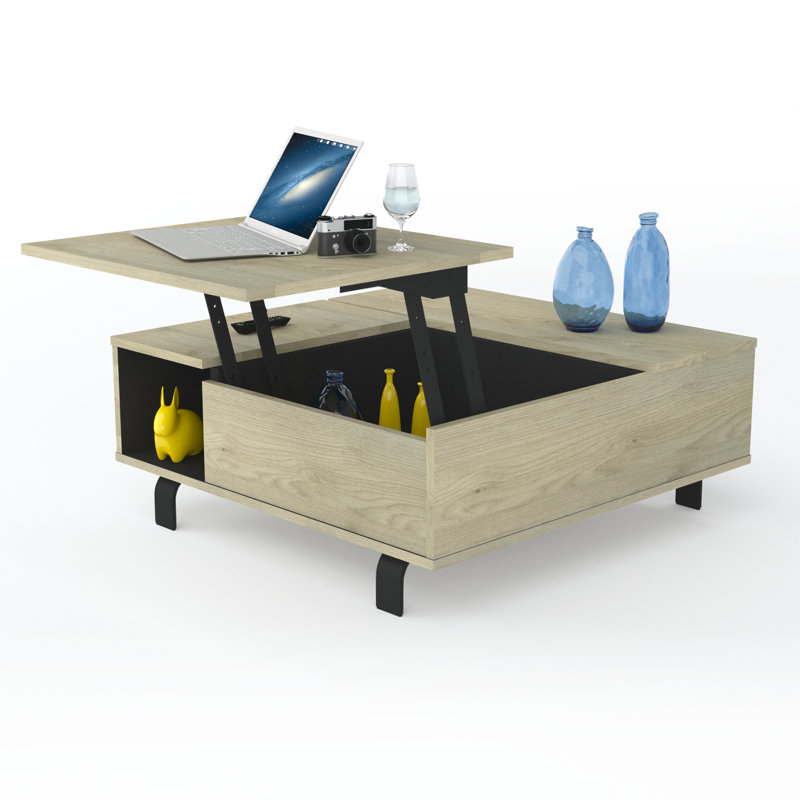 Jacobus Lift Top Four Leg Coffee Table with Storage