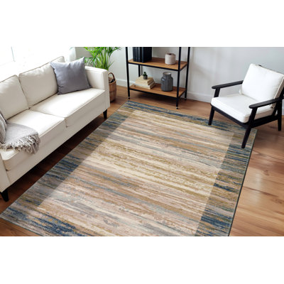 Tapis bleu / gris Goyette