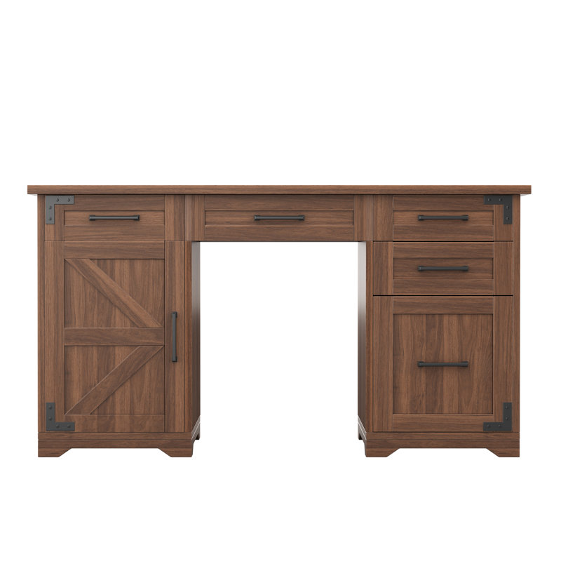 Executive Desk With Charging Station For Home Office