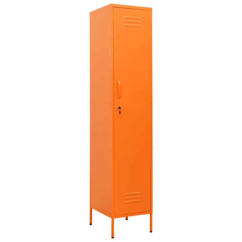Armoire de rangement en métal pour armoire de bureau en acier, Orange