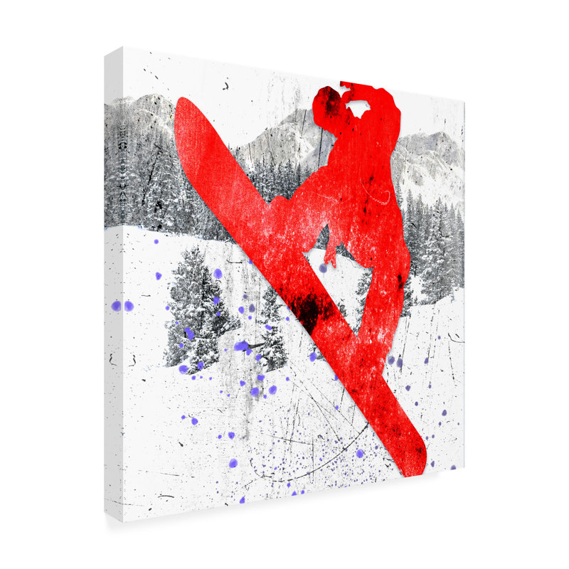 Lightboxournal «Extreme Snowboarder 05», art sur toile, H 14 po x l 14 po x P 2 po