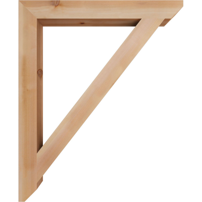 Support traditionnel en bois rustique à lattes, Cèdre rouge, H 44 po x l 3,5 po x P 36 po