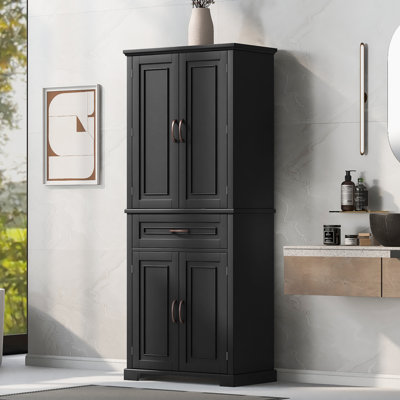 Dorry 72"H Bathroom Storage Cabinet with Adjustable Shelf and Drawer Multiple Storage Space Closet System