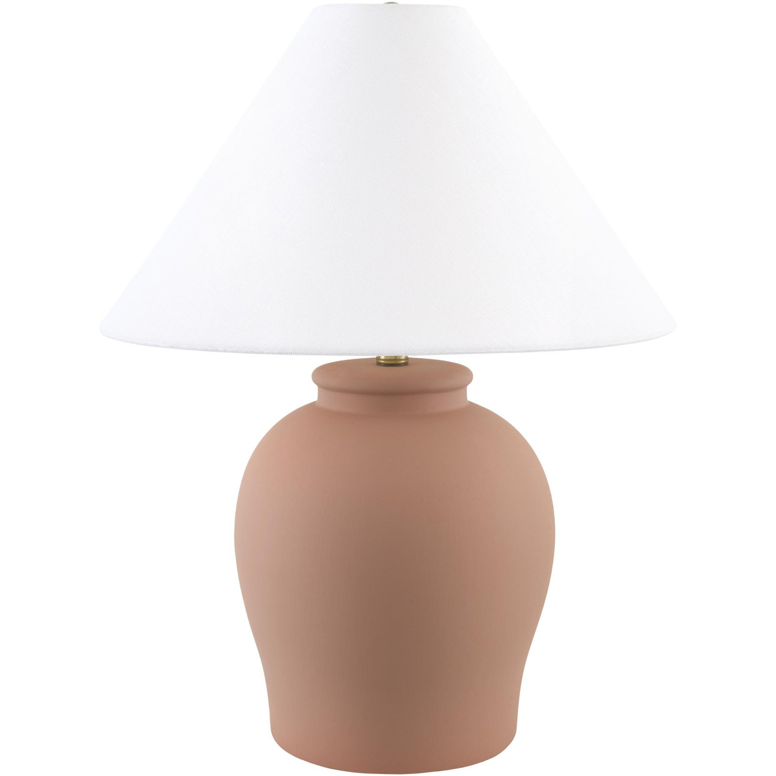 Chemise 22" Ceramic Table Lamp, Classic Linen, Terracotta