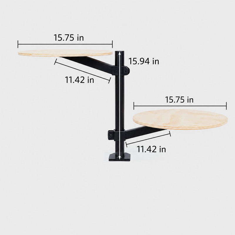 Lit de bureau pivotant à 360 ° à hauteur réglable, perchoir d'escalade compact pour chats de grande taille, White