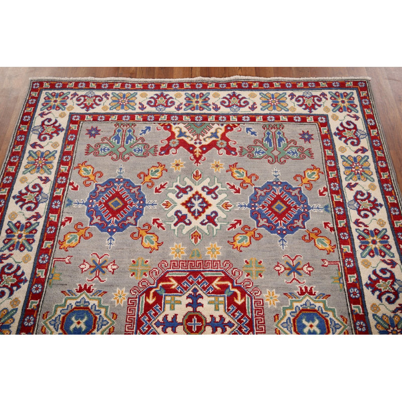 Tapis oriental fait à la main Kazak 5 x 7