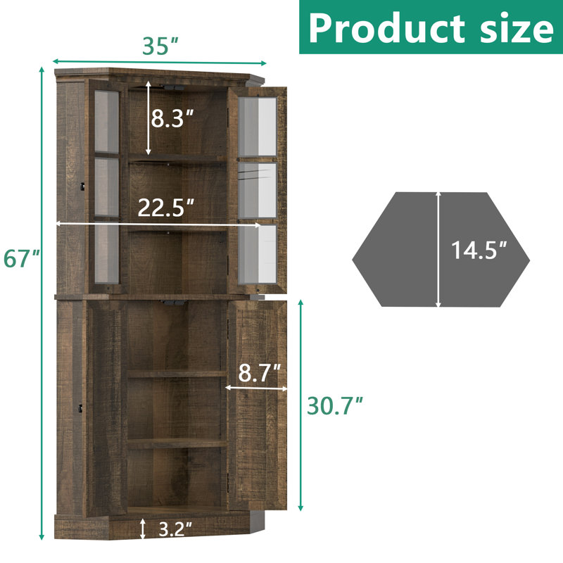Janardam Accent Corner Cabinet