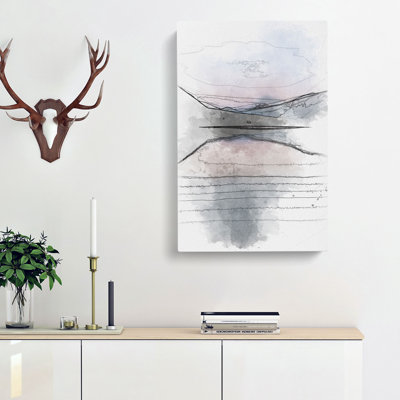 Italian Lake - Wrapped Canvas Drawing - Wrapped Canvas