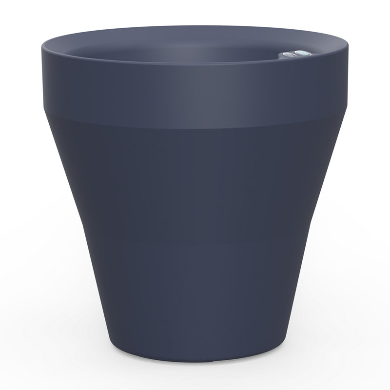 TruDrop Rim Modern Self Watering Plant Pot, Midnight, 22" H x 22" W x 22" D