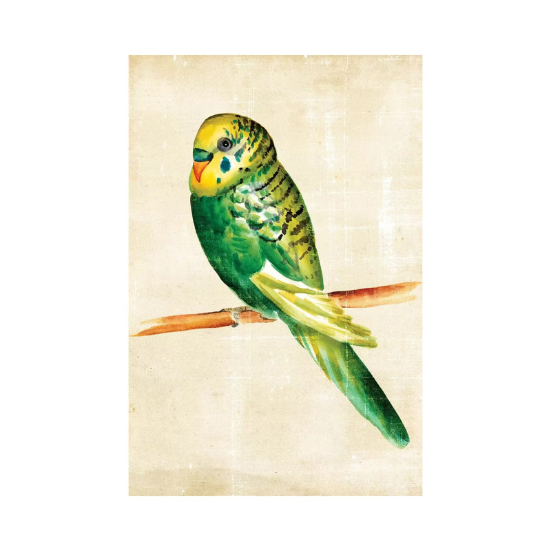 Fanciful Birds III 1 Piece Wall Art on Canvas, 152.5 cm H x 101.5 cm W x 3.175 cm D, Wrapped Canvas