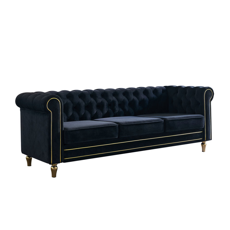 Luxueux canapé Chesterfield pour le salon avec un design exquis et un confort supérieur, idéal pour se détendre et recevoir