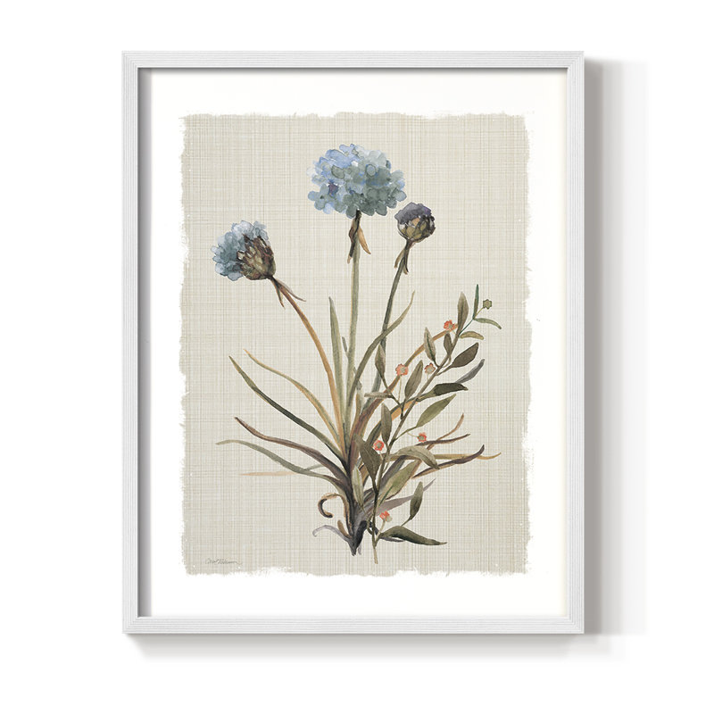 «Honeybloom Botanical I», reproduction encadrée - bois massif, H 15 po x l 12 po, Blanc