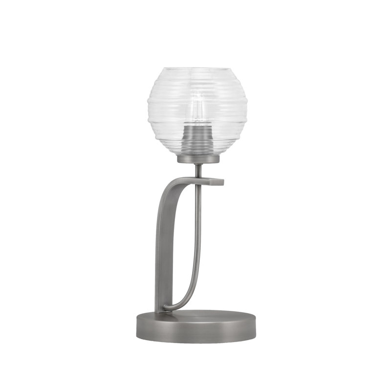 Cavella Accent Lamp Shown With 6" Glass, Graphite, Clear