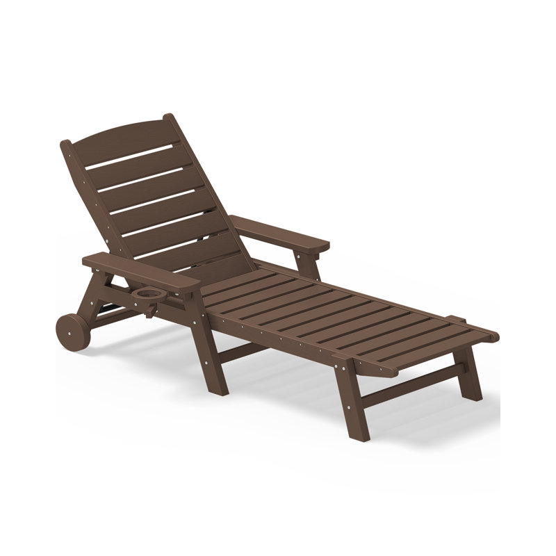 Grzedzinska Reclining Outdoor Lounge Adirondack Chair, Brown