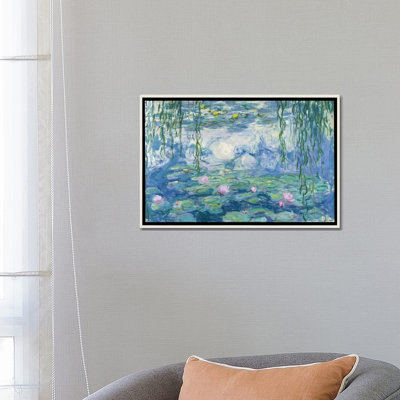 «Waterlilies, 1916-19» par Claude Monet, reproduction d'art encadrée