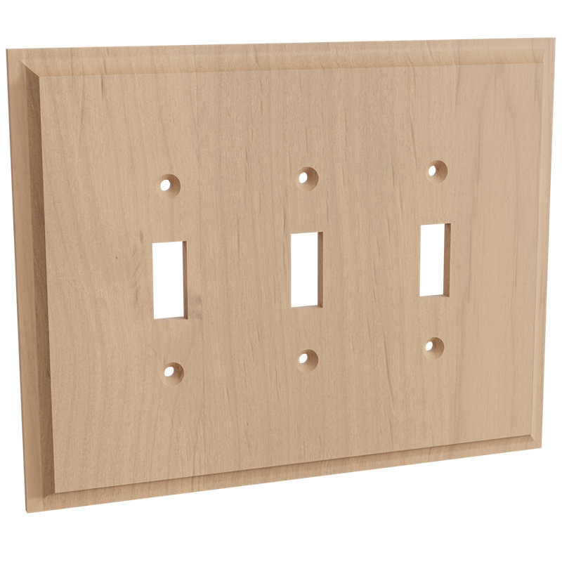 No Subject 3 - Gang Standard Wall Plate, Alder