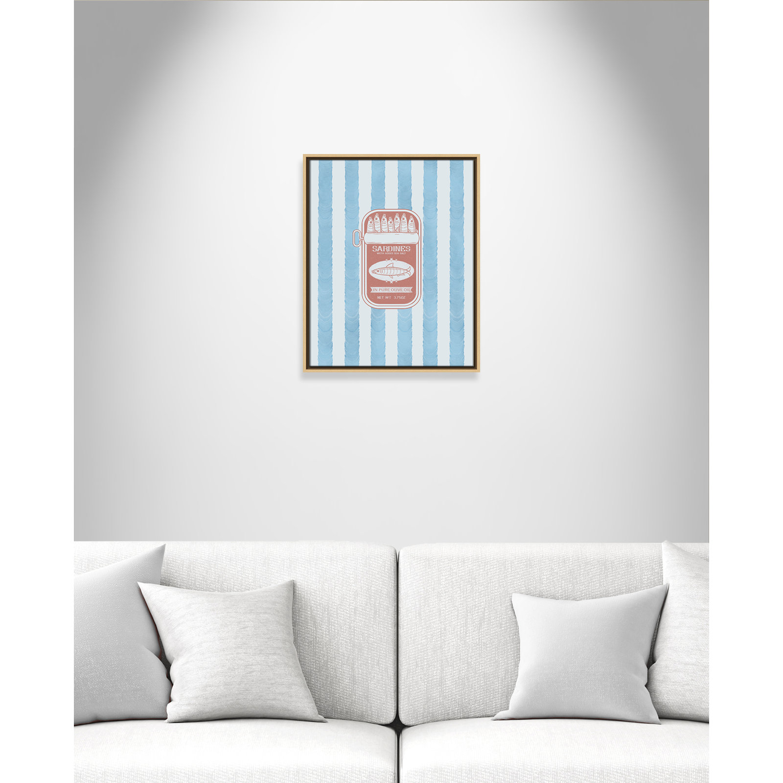 Salty Sardines Print by Marcus Prime, Natural Floater, 17.5'' W x 21.5'' H